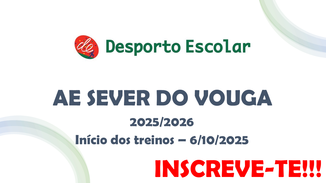 🏓Desporto Escolar início dos treinos para breve... INSCREVE-TE!