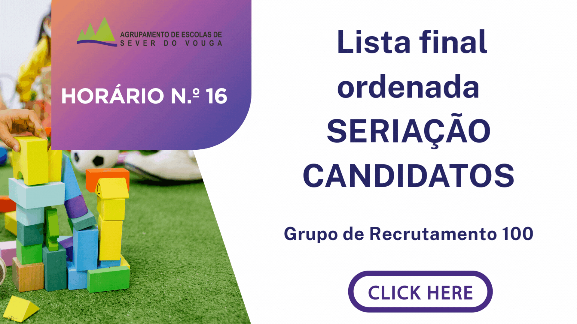 Horário 16: Lista final ordenada - SERIAÇÃO CANDIDATOS (GR 100)