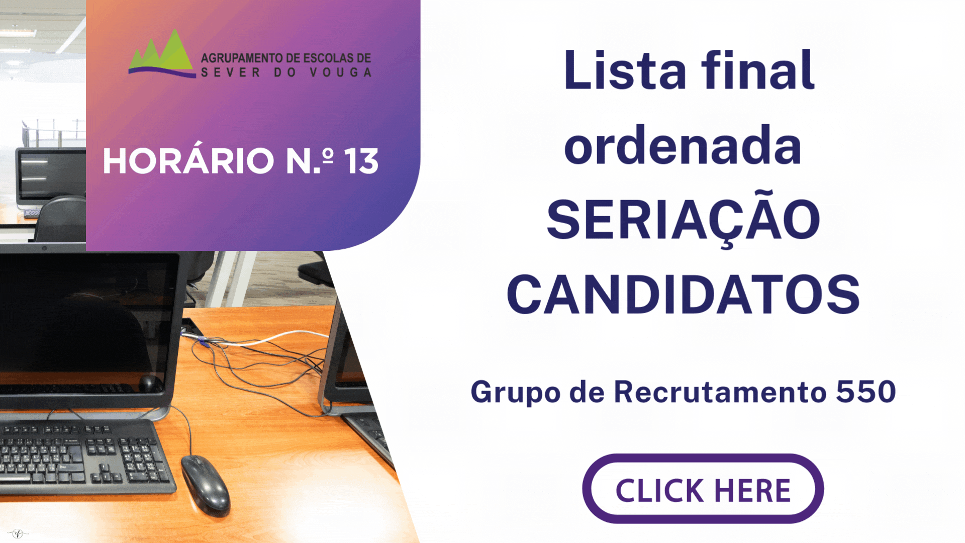 📢 Horário 13: Lista final ordenada - SERIAÇÃO CANDIDATOS (GR 550)